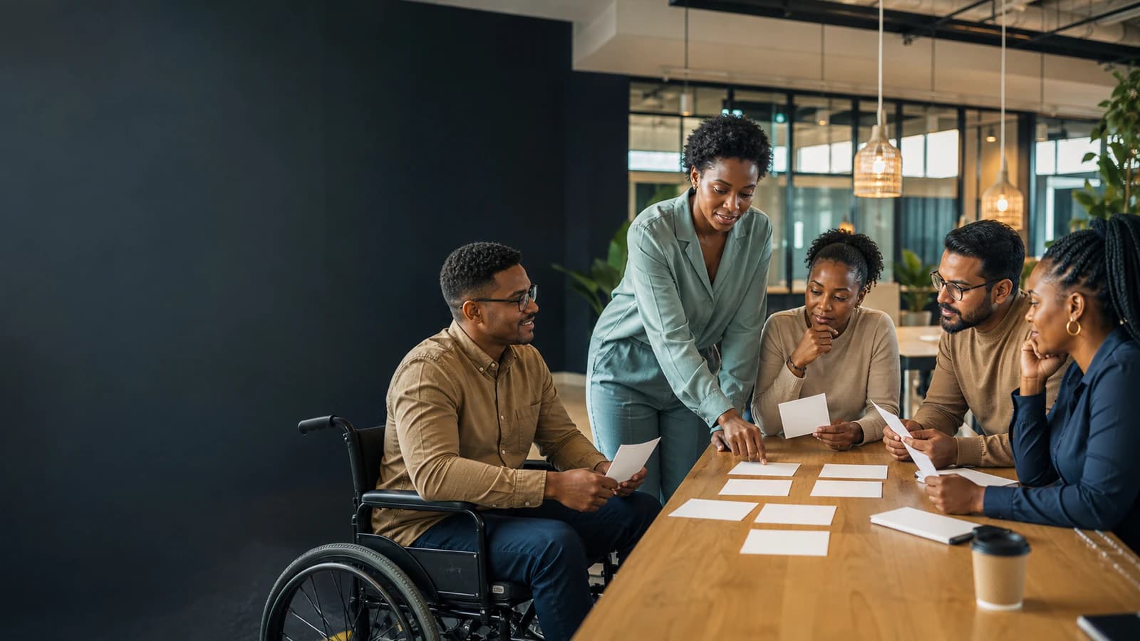 A manager coordinates responsibilities with an inclusive professional team.